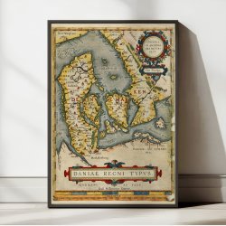 Daniae regni typus 1584 - Ortelius' Danmarkskort