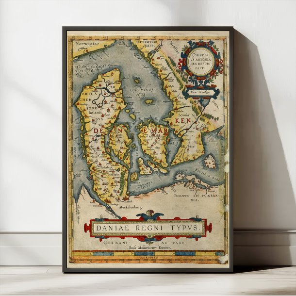 Daniae regni typus 1584 - Ortelius' Danmarkskort