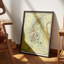 Vejle ca. 1627 - Historisk bykort