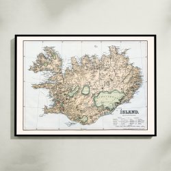 Island 1900 - Daniel Bruun kort