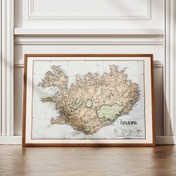 Island 1900 - Daniel Bruun kort