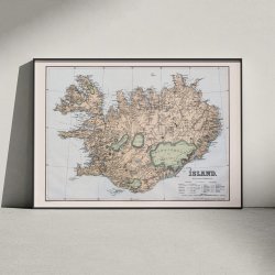 Island 1900 - Daniel Bruun kort