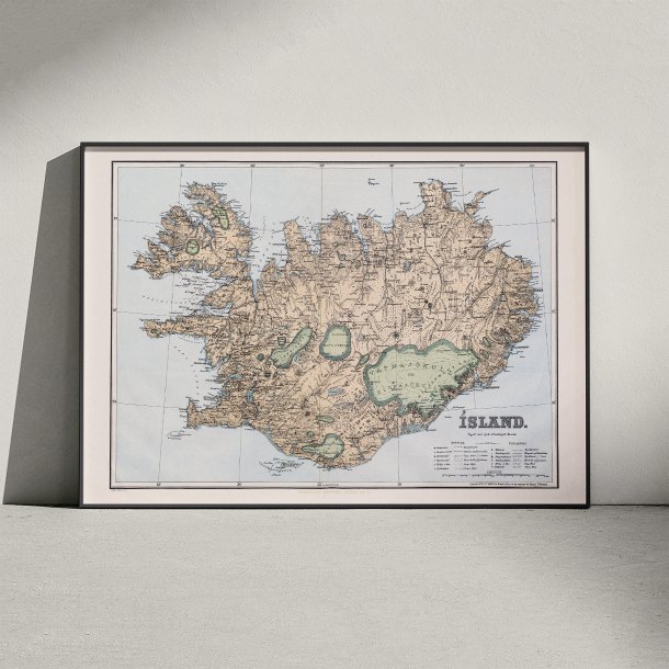 Island 1900 - Daniel Bruun kort