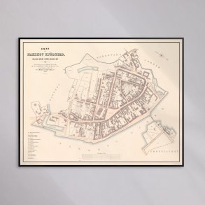 Nakskov 1870 - Berggreens k�bstadskort