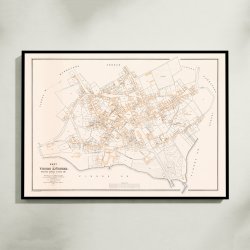 Viborg 1863 - Berggreens k�bstadskort