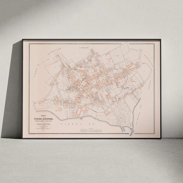 Viborg 1863 - Berggreens k�bstadskort