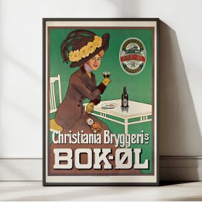 Christiania Bryggeri Bok�l 1910 - Reklameplakat