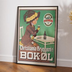 Christiania Bryggeri Bok�l 1910 - Reklameplakat