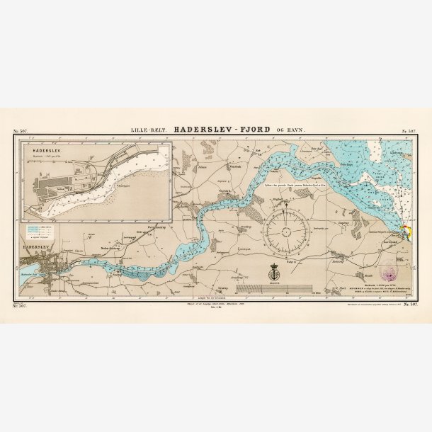 Haderslev Fjord 1900 - Historisk s�kort
