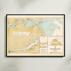 Mariager Fjord 1900 - Historisk s�kort