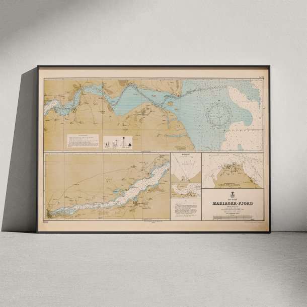 Mariager Fjord 1900 - Historisk s�kort