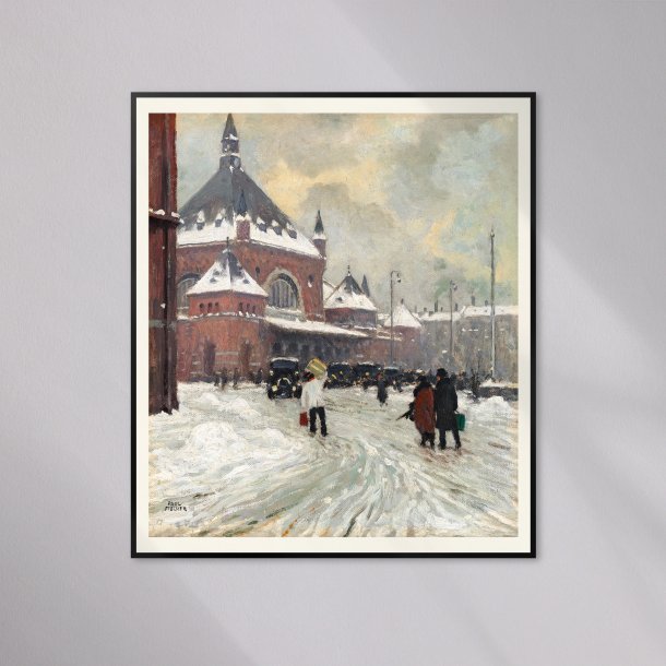 Vinterdag ved Hovedbaneg�rden 1925 - Paul Fischer