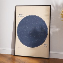 Den nordlige stjernehimmel - Astronomi plakat