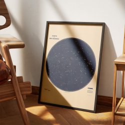 Den nordlige stjernehimmel - Astronomi plakat