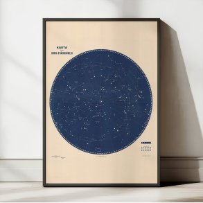 Den nordlige stjernehimmel - Astronomi plakat