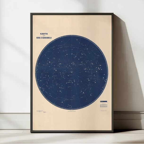 Den nordlige stjernehimmel - Astronomi plakat