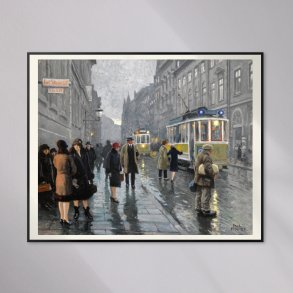 Bredgade i K�benhavn 1925 - Paul Fischer