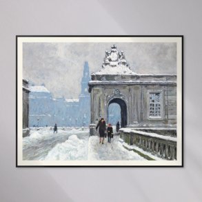 Snevejrsdag ved Christiansborg 1925 - Paul Fischer