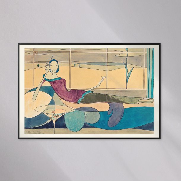 Surrealistisk komposition med kvinde 1913 - B�rge Biilmann Petersen