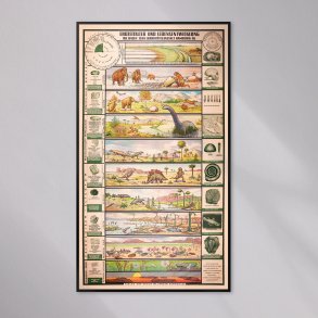 Dyrelivets udvikling 1955 - Pal�ontologisk planche