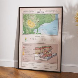 Stevns Klint 1954 - Geologisk undervisningsplakat
