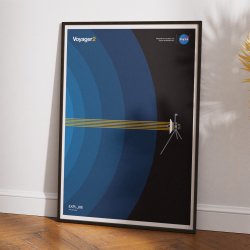 Voyager 2 - Interstellar Space Blue - NASA plakat