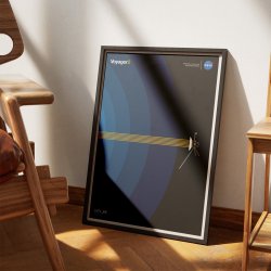 Voyager 2 - Interstellar Space Blue - NASA plakat