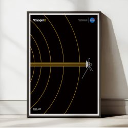 Voyager 2 - Interstellar Space Gold - NASA plakat