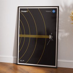 Voyager 2 - Interstellar Space Gold - NASA plakat