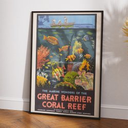 The Great Barrier Reef - Marine Wonders plakat fra 1933