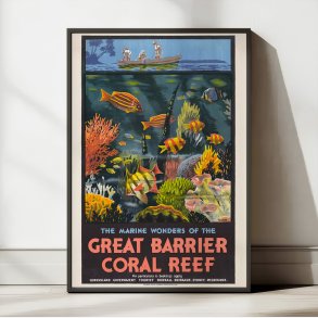 The Great Barrier Reef - Marine Wonders plakat fra 1933