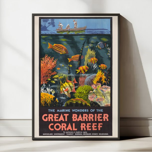 The Great Barrier Reef - Marine Wonders plakat fra 1933