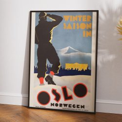 Vinters�son i Oslo - Norsk rejseplakat fra 1935