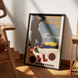 Vinters�son i Oslo - Norsk rejseplakat fra 1935
