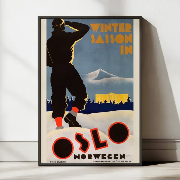 Vinters�son i Oslo - Norsk rejseplakat fra 1935
