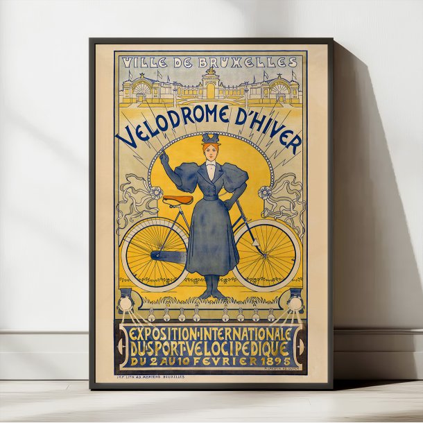 Vintervelodromen i Bruxelles - Sportsplakat fra 1895