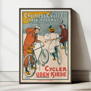 Chainless Cycle Co. - Cykelreklame af Paul Fischer fra 1895