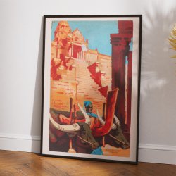Angkor i Cambodja - Vintage rejseplakat