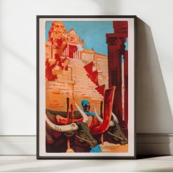Angkor i Cambodja - Vintage rejseplakat