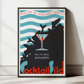 Cocktailsild - Reklameplakat fra 1930