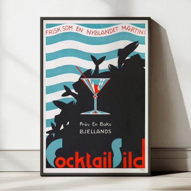 Cocktailsild - Reklameplakat fra 1930