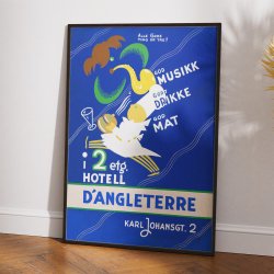 Hotel d'Angleterre - Vintage reklameplakat fra 1920'erne