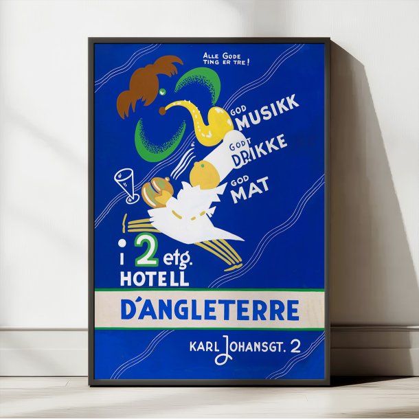 Hotel d'Angleterre - Vintage reklameplakat fra 1920'erne