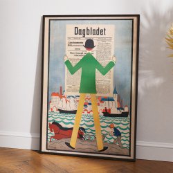 Dagbladet - Reklameplakat af Per Krohg fra 1917
