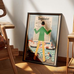 Dagbladet - Reklameplakat af Per Krohg fra 1917