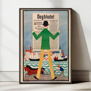 Dagbladet - Reklameplakat af Per Krohg fra 1917