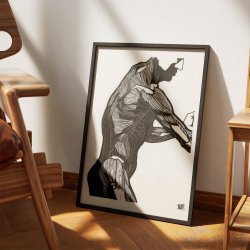 Mandens muskler I - Anatomisk planche fra 1920