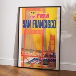 Fly TWA - San Francisco rejseplakat fra 1957