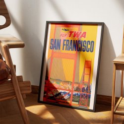 Fly TWA - San Francisco rejseplakat fra 1957
