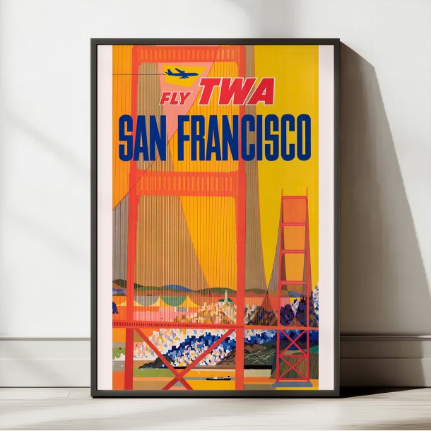 Fly TWA - San Francisco rejseplakat fra 1957